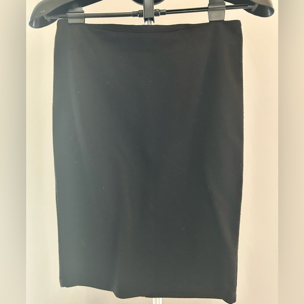 Black Midi Pencil Skirt for Work